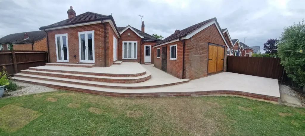 View of patio renovation in bury st edmunds